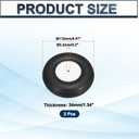MECCANIXITY RC Airplane Wheels 4.4" OD RC Aircraft PU Rubber Wheels Tire Tail Wheel Replacement for DIY RC Model Plane Aircrafts Helicopter, Pack of 3
