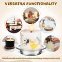 4.92 Inch Glass Replacement Dish for Wax Melts Aromatherapy Disc Accessory Bowl Replacement Home Fragrance Warmer Plate