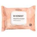 Honest Beauty Fragrance Free Cleansing Makeup Remover Facial Wipes | Plant Based, Hypoallergenic, Gentle for Sensitive Skin | 30 Count