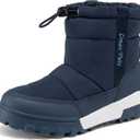 DREAM PAIRS Boys Girls Winter Snow Boots Slip Resistant Outdoor Cold Weather Boots with Faux Fur Lining (6 Big Kid, Blue)