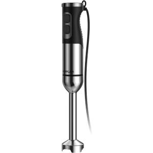 1000W Powerful Immersion Blender Handheld, 2025 New Update Hand Blender with 25-Speed and Heavy-Duty Copper Motor (Silver)