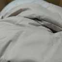 ROSGONIA Queen Comforter Set Linen Grey, 3pcs Queen Size Comforter(1 Boho Gray Comforter & 2 Pillowcases) All Season Lightweight Bedding Blanket Quilt