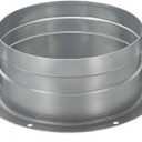 PATIKIL 5 Inch Duct Connector Flange, Metal Straight Pipe Exhaust Hose Flange for Heating Cooling Ventilation HVAC System