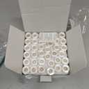 Simthread 144 Prewound Bobbin Thread Size L 60WT (SA155) for Husqvarna Viking pfaff Creative Vision Embroidery Machines Plastic Side Bobbins - White