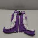 SUNFURA Full Body Dog Coat - Warm Fleece Jacket for Medium Dogs, Turtleneck Winter Coats with Harness, Reflective Dog Snowsuit Windproof Puffer Jackets with Legs for Boston Terrier, Purple M