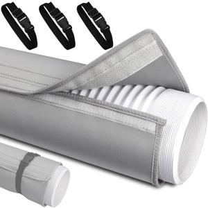 Portable Air Conditioner Hose Cover, Portable AC Hose Duct Vent Insulation Sleeve AC Hose Insulated Cover Wrap for 5" & 5.9" Diameter AC Exhaust Hoses Tube for Heat Reduction (Gray)