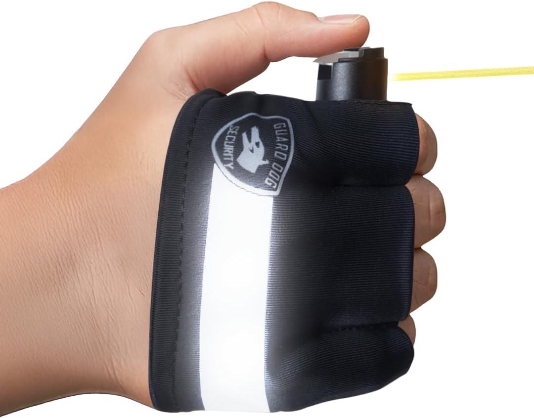 2 x Guard Dog Security Pepper Spray Self Defense for Runners with 16ft Range, Concealed Hand Sleeve, Sweatproof, Quick Access and Personal Protection for Jogging and Outdoor Safety (Black)