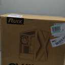 RUIX CV203 ATX Mid-Tower PC Case, Pre-Installed 4 x 120mm RGB Fans, RGB Color Lighting, Tempered Glass, USB 3.0, Multi-Purpose, High-Airflow - White 