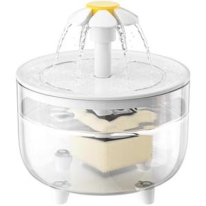 Cat Water Fountain Pet Water Fountain 35.62oz/1L Automatic Dog Cat Ultra Quiet Pump Dispenser Dogs Drinking Supplies with Water Level Window for Pets