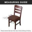 Genina Waterproof Seat Covers for Dining Room Chairs Covers Dining Chair Cover Kitchen Chair Covers (Chocolate, 6 Pcs)