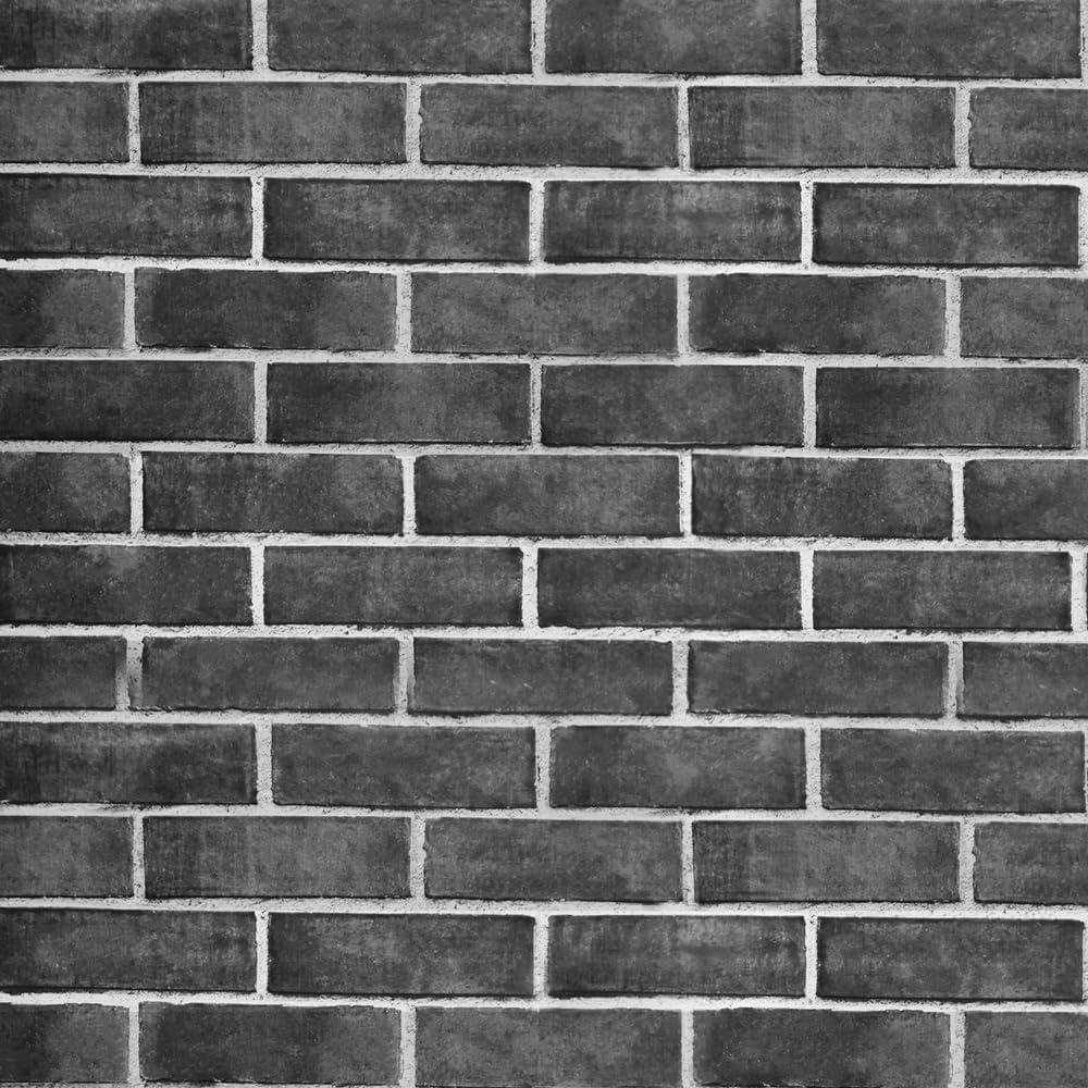 HeloHo 17.7" X 394" Grey Brick Wallpaper Peel and Stick Self-Adhesive Removable 3D Textured Wall Paper for Kitchen Backsplash Living Room Bedroom Decor (Gray)