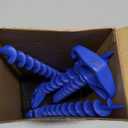 Tent Stakes Ground Anchors Screw in, 10 Pack Sand Stakes for Beach 9.4 Inch Heavy Duty Spiral Tent Pegs for Camping, Party, Hiking, Outdoor Decoration (10, Blue)