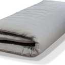 Japanese Futon Floor Mattress - Medium Firm Futon Mattress for Sleeping - Shikibuton - Foldable and Portable Japanese Bed (Grey, Twin)