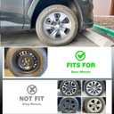 Hubcaps Compatible with Toyota RAV4 2019-2024 ; 17 inch Wheel Covers; Set of 4 Packs (Silver)