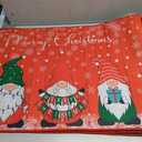 Breling 3 Pcs Merry Christmas Kitchen Rugs Mat Sets 20 x 32/47/59 Inches Non Slip Xmas Front Entrance Doormats Large Washable Welcome Carpet for Holiday Indoor Outside Porch Home Floor Decor(Gnome)