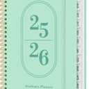 2 x Planner 2025-2026, Academic Year Weekly and Monthly Calendar Planner, July 2025 - June 2026, Spiral Bound School Planning Tool, Perfect for Teacher, Student, Woman & Men - A5 (6.3" x 8.5"), Seafoam