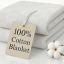 JMR 100% Cotton Waffle Blanket Twin Size - Lightweight Waffle Weave Throw for Bed, Sofa & Couch - Breathable All-Season Comfort for Home, Travel & Camping (White)