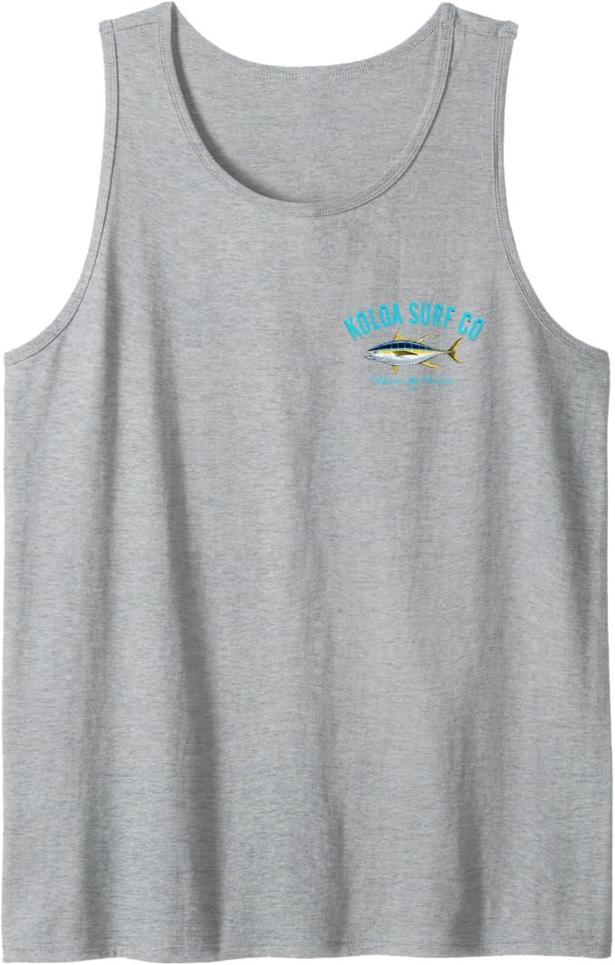 Koloa Surf Yellow Fin Tuna Logo Lightweight, Graphic Tank Top, Size: S