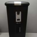 simplehuman 40 Liter / 10.6 Gallon Slim Kitchen Step Trash Can With Secure Slide Lock, Black Plastic