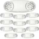 FREELICHT 12 Pack Emergency Lights for Business, with Battery Backup, Two Head Adjustable LED Emergency Lighting, UL 924 Certified,AC 120/277V