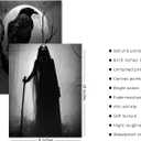 2 x Halloween Wall Art Prints - Gothic Witchy Aesthetic Spooky Home Decor - Goth Room Creepy Art Scary Picture Witch Decoration (11"x14" UNFRAMED)