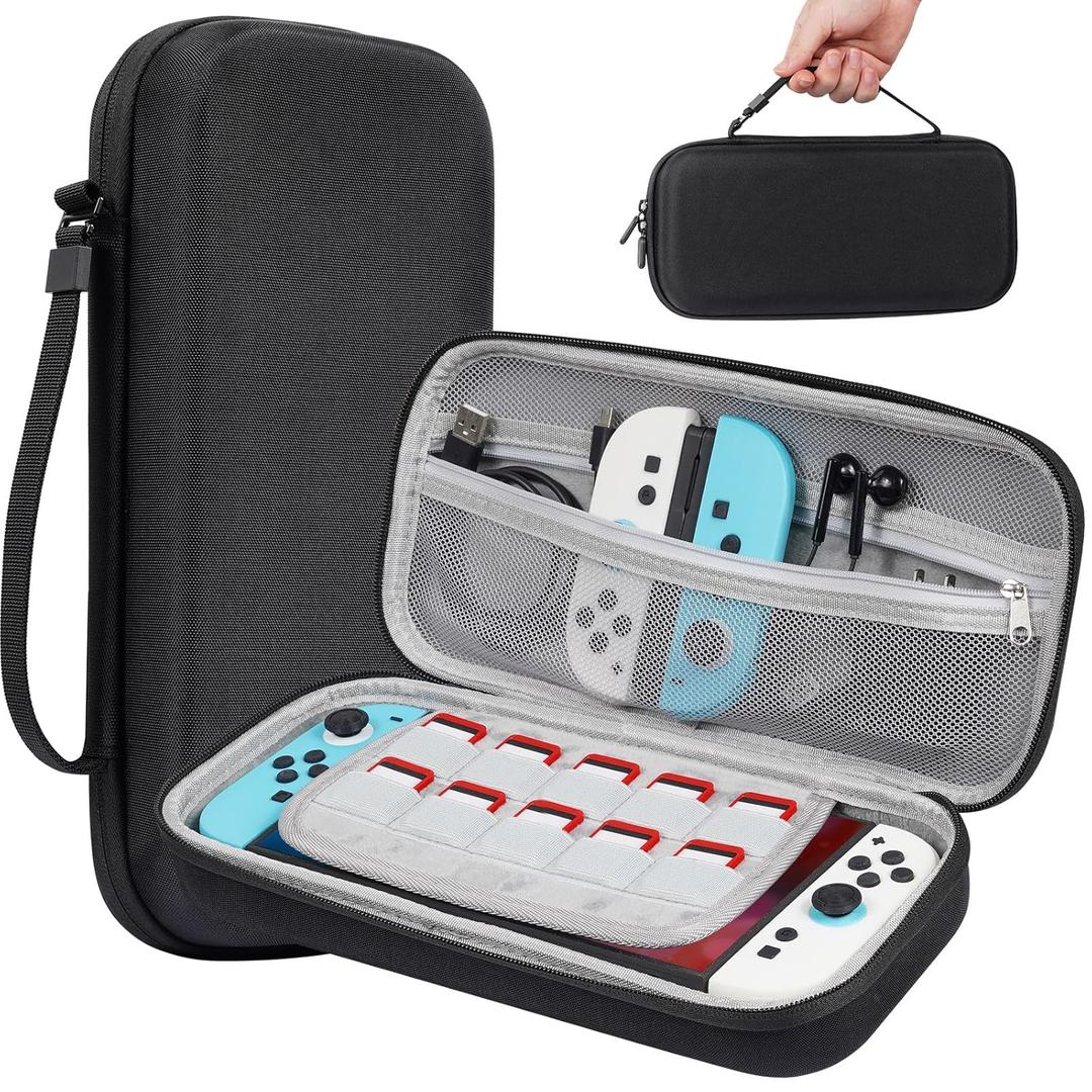 TIGOJH Carry Case Compatible with SWITCH 2, Switch 2 Travel CASE, Nintendo Switch 2 Carrying Case with 10 Game Cartridges and Pocket for Switch 2 Accessories.