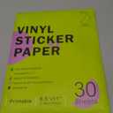 Holographic Printable Vinyl Sticker Paper for Inkjet Printer-30 Sheets 8.5" x 11"-Waterproof Labels Paper, Dries Quickly, Vivid Colors, Tear Resistant, DIY Sticker
