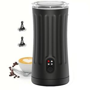 Milk-Frother, 4-in-1 Milk-Steamer-and-Frother, Hot & Cold Foam Milk Warmer with Temperature Control, Auto Shut-Off Frothers for Coffee, Latte, Cappuccino, Macchiato