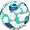 Wear-Resistant PU Soccer Ball, Size 5 Machine-Stitched Soccer Ball , Teens & Adults ,Training & Match Use Ball,Festival Gift Ball(1 ball, 1 mesh bag, 1 air pump, 1 inflat needle)-lightbluestripedblue