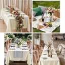 1 Pack Ivory Satin Tablecloth 58 x 102 Inches, Rectangular Satin Table Cloths for Wedding Reception, Birthday Party, Graduation & Holiday Banquet Tables