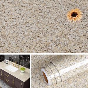 Livelynine 24 X197inch Brown Granite Peel and Stick Countertops Waterproof Contact Paper for Bathroom Counter Top Covers Kitchen Wallpaper Self Adhesive Renter Friendly Countertop Vinyl Wrap Laminate (197" x 24")