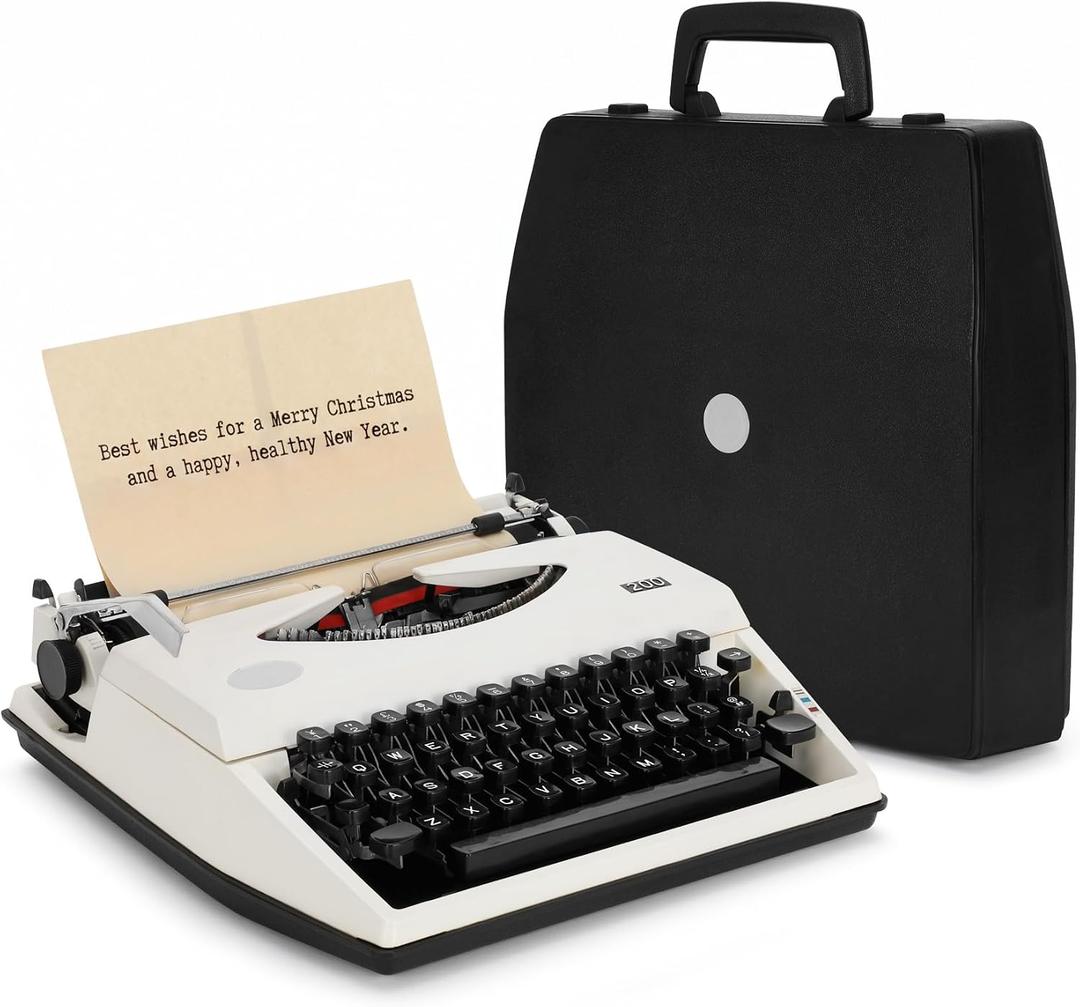 Vintage Portable Manual Typewriter with Ribbon & 100 Sheets Kraft Paper