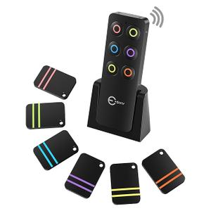 Key Finder, Wireless RF Item Locator Item Tracker Support Remote Control,1 RF Transmitter and 6 Receivers - Wireless Key RF Locator, Pet Tracker Wallet Tracker