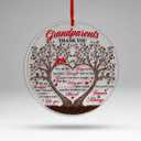 Grandpa & Grandma Gift from Grandkids, Grandparents Christmas Ornament 2025, Thank You Grandma Grandpa Keepsake Xmas Tree Decorations, Grateful Gift for Grandparent, Anniversary Wedding Gifts