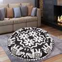 My Dream Carts Floor Cushion “Cover Only” Truly One Of A Kind Seating Seat Cushions Covers Round Boho Mandala Decor Throw Pillows Meditation Pouf Foot Rest Stool (22” Pillow Cover Only, Without Filler