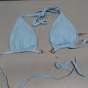 TASHEHE Women's Triangle Thong Bikini Set Sexy String Brazillian Two Piece Swimsuit Cute Bikini Bathing Suit, S