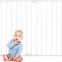 Toddleroo Easy Swing & Lock Baby Gate for Top of Stairs: 36" Tall, White
