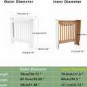 Boruco Wooden Radiator Cover Cabinet Louvered Heater Shelf for Home | Modern White Heater Covers for Radiators, Radiator Shelf with Easy Assembly & Scratch-Resistant Finish (30.7" Lx32.1 Hx7.5 D), 30.7x32.1x7.5 in