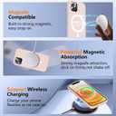 [6 in 1] Magnetic Silicone for iPhone 12 Phone Case/iPhone 12 Pro Phone Case,[Compatible with Magsafe][Glass Screen Protector][Soft Anti-Scratch Microfiber Lining] Shockproof Case 6.1 inch-Sand Pink