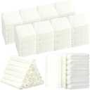 Handepo 100 Pack Baby Washcloths Bulk 10 x 10 Inch Microfiber Coral Fleece Baby Face Towels Absorbent and Soft Wash Cloths for Newborns Infants and Toddlers(White)