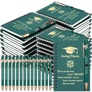 Sinload 48 Pcs 2026 Graduation Gifts Bulk for Students Motivational Inspirational Graduation Notebook and Pens Go in the Direction of Your Dreams Class of 2026 Grad Gifts(Dark Green,Classic)