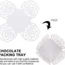 Alipis Hollow-Out Chocolate Packaging Tray 1.4 Inch Paper Truffle Liners for Wedding Party Candy Separating Tray 50Pcs