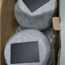 Bigbarle Outdoor Solar Rock Bluetooth Speakers with Colorful Lights, IPX7 Waterproof Speaker, Solar-Powered, TWS Paring, Perfect for Pool Garden and Outdoor Activities - Marble 2 Pack (Marble 2 PCS)