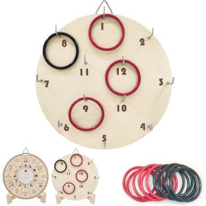 Ring Toss Game for Adults and Kids - Indoor & Outdoor Hook and Ring Game for Parties, Camping & Backyard for Family & Friends