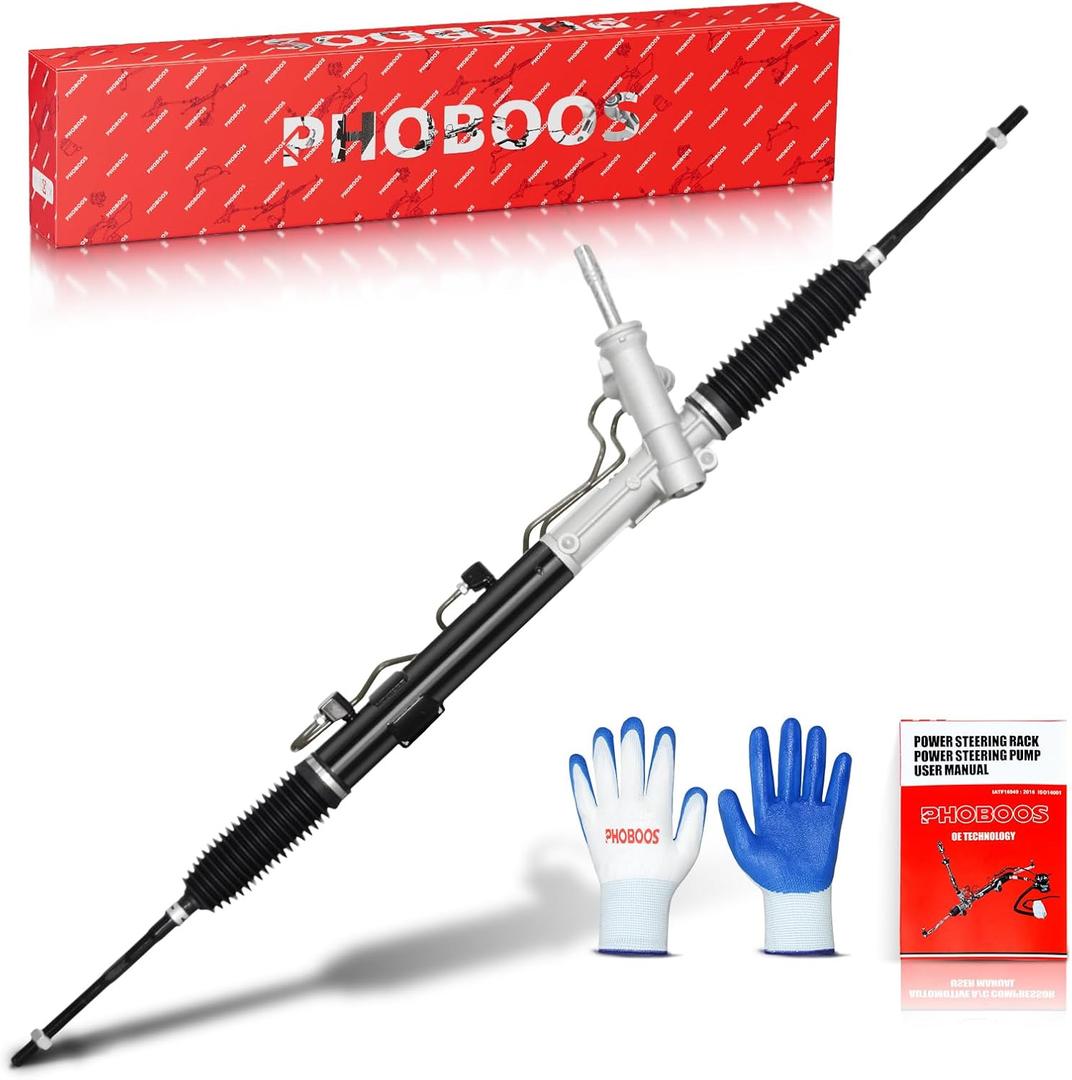 PHOBOOS Hydraulic Power Steering Rack and Pinion Assembly Compatible with Dodge Journey 2009-2019, New Unit, Leak-proof, Direct Bolt-On Fit, Ref. 22-3034