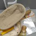 Sourdough Starter Kit, Sourdough Bread Baking Supplies, Round & Oval Banneton Bread Proofing Basket, Bread Sling, Starter Jar, Dough Whisk, Scrapers, Stencils & Bag, Complete Sourdough Kit Gifts