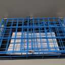 BestPet | Dog Crate | 18" | Blue | Foldable Metal Kennel with Single Doors, Secure Slide-Bolt Latches, Leakproof Tray | Portable Dog Cage for Small Breeds | for Travel, Indoor & Outdoor Use