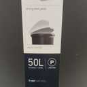 simplehuman 50 Liter / 13 Gallon Semi-Round Kitchen Step Trash Can with Secure Slide Lock, Black Plastic