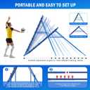 Volleyball Baseball Rebounder Net, Softball Rebounder Pitchback Net Quick Adjustments, Quick Adjustments Lacrosse Bounce Back Practice Equipment, Ideal for Outdoor Indoor and Backyard Training
