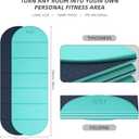ILILI Foldable Yoga Mat, 10mm Thick, 75x26 Inch Extra Long, Exercise Mat